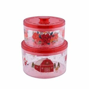 Pioneer woman plastic treat christmas  containers Floral and Barn Design